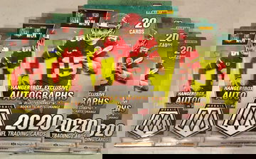 6 Sealed 2020 NFL Football Mosaic Hanger boxes Mahomes