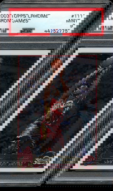 2003 - 2004 Topps Chrome LeBron James #111 Basketball Card PSA 9