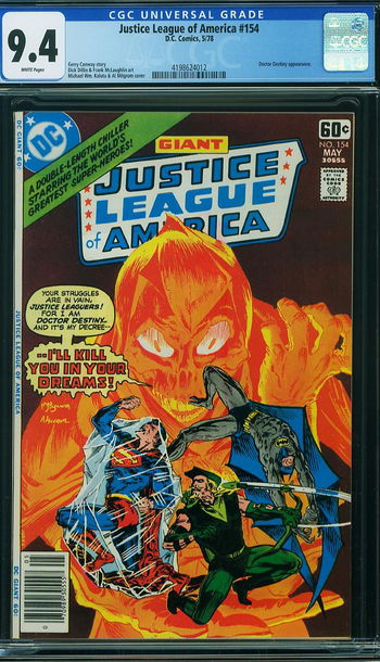 JUSTICE LEAGUE OF AMERICA #154, CGC 9.4 NM