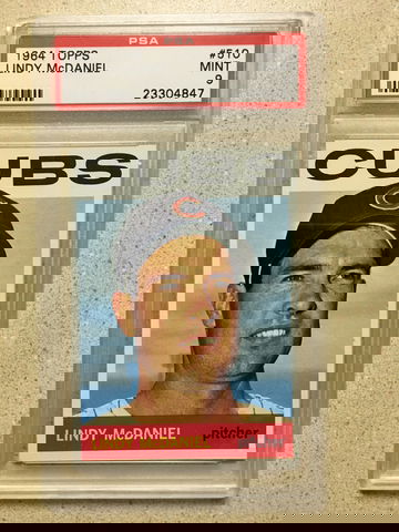 1964 Topps #510 Lindy McDaniel PSA 9 MINT CUBS