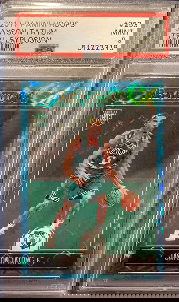 Jayson Tatum - 2017 Hoops Rookie - Teal Explosion - PSA 9