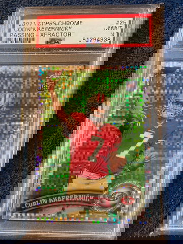 Colin Kaepernick 2011 Topps chrome xfractor PSA9