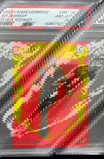 2020 donruss red hot rookie joe burrow psa 8