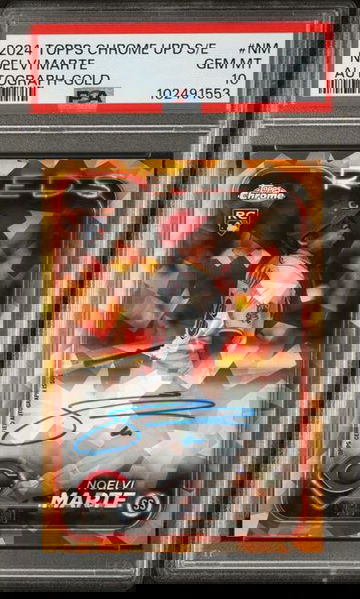 Noelvi Marte RC Auto 2024 Topps Chrome Update Sapphire Gold PSA 10 43/50