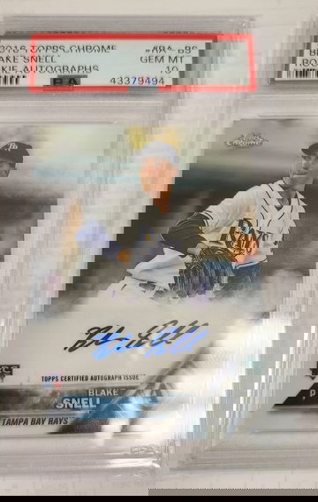 Blake Snell 2016 Topps Chrome RC Auto PSA 10