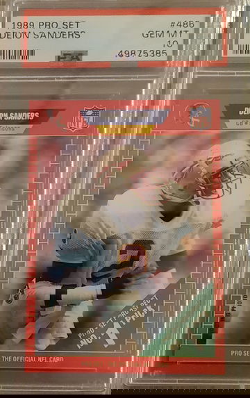 1989 Pro Set Deion Sanders rc PSA 10