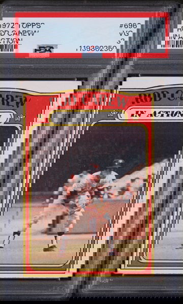 1972 Topps In Action Rod Carew #696 PSA 3