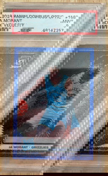 2019 Panini Donruss Optic Ja Morant Blue Velocity #168 PSA 9 