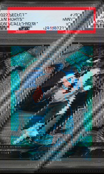 2022 Panini Select Dragon Scale Prizm Jalen Hurts #79 /89 PSA 9