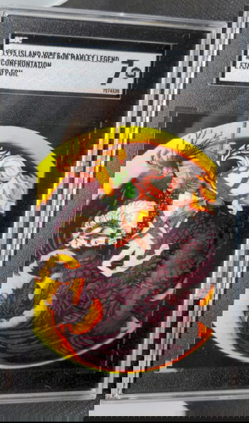 1995 Island Vibes Bob Marley Legend #2 Confrontation Etched Foil PSA 7