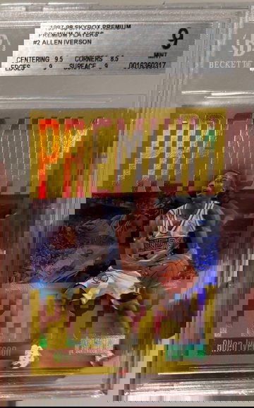 1997 Skybox Premium Allen Iverson Premium Player BGS 9