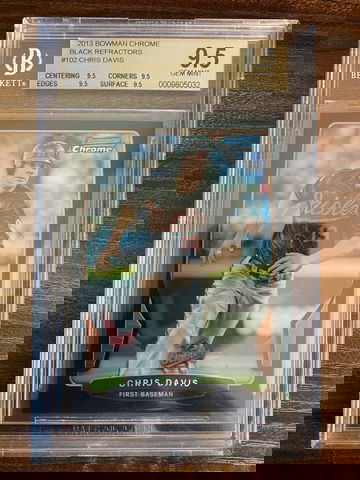 CHRIS DAVIS 2013 Bowman Chrome Black Ref BGS 9.5