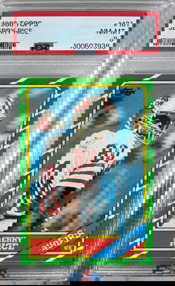 1986 Topps Jerry Rice #161 Rookie RC PSA 8