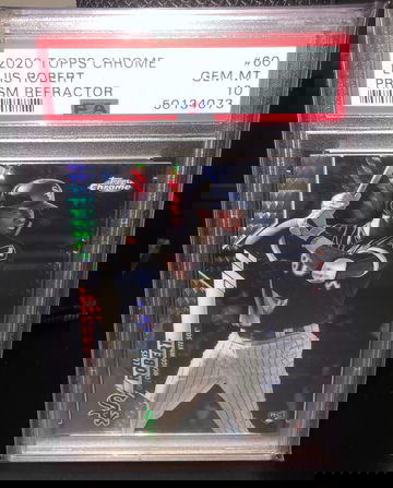 Luis Robert Topps Chrome Prism Refractor RC PSA 10 GEM MINT 