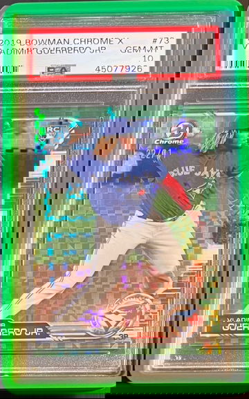 2019 Bowman Chrome X Vladimir Guerrero JR Green Xfractor refractor /31