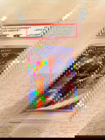 2018 Donruss Kylian Mbappe Optic Holo Silver Refractor Rookie PSA 10