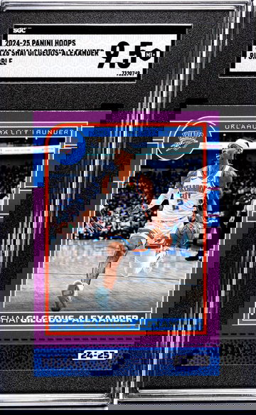 2024-25 Panini Hoops #126 Shai Gilgeous-Alexander Purple SGC 9.5