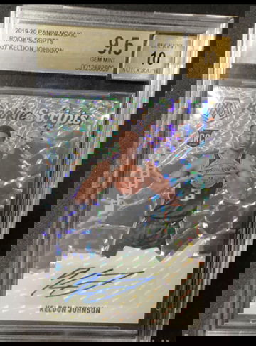 2019-20 Panini Mosaic Keldon Johnson Rookie Scripts  BGS 9,5/10 Auto