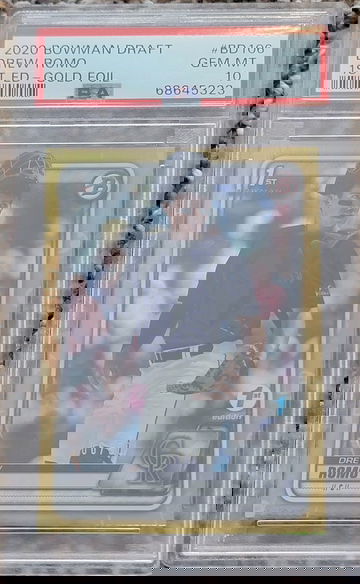 2020 Bowman Draft Drew Romo 1st Edition Gold Foil /50 PSA 10