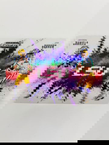 JOE BURROW / JAYDEN DANIELS 2025 Prizm Draft Picks Color Blast Duo