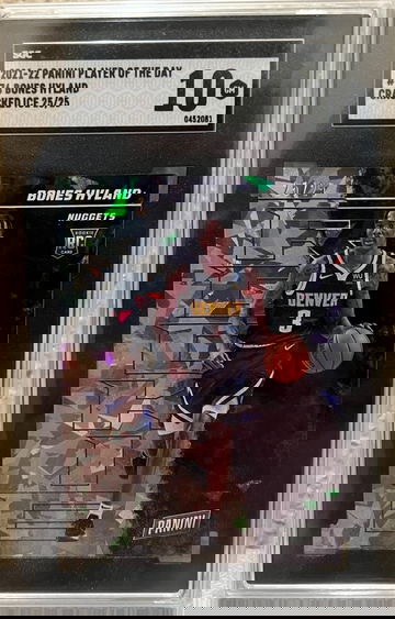 2021-22 BONES HYLAND Panini Player Of The Day #76 Cracked Ice 25/25 SGC 10 Numbered RC Rookie Card