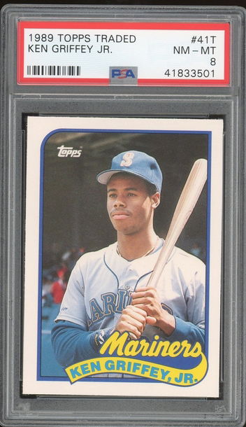 1989 Topps Traded Ken Griffey Jr. PSA 8