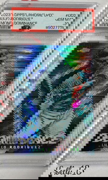 2023 TOPPS CHROME UPDATE JULIO RODRIGUEZ DIAMOND DOMINANCE pop 17 !!! AL ROY!