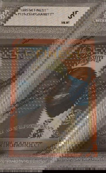 1995 Finest Kevin Garnett w/ coating NM-MT 