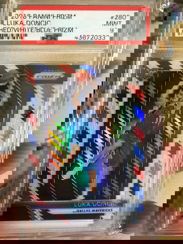 Luka Doncic 2018 Prizm Red White Blue PSA 9