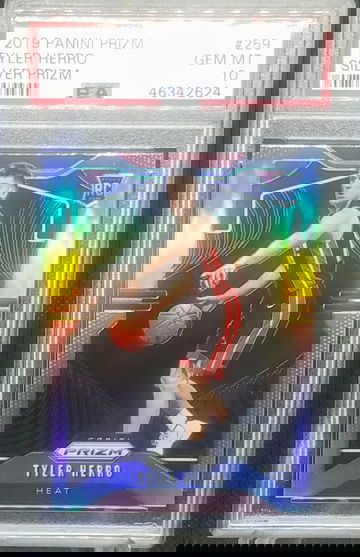 Tyler Herro 2019-20 Panini Prizm Silver RC Rookie # 259 Graded PSA Gem Mint 10