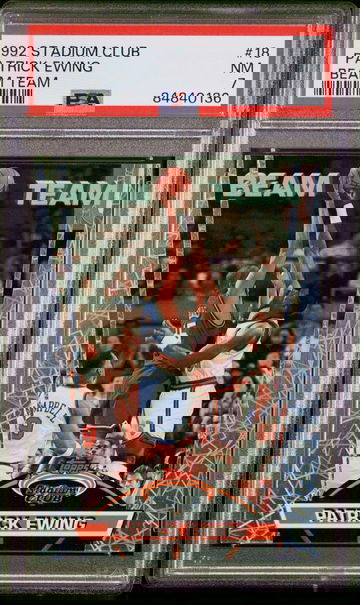 Patrick Ewing Beam Team Stadium Club 1992 Basketball Card #18 PSA 7