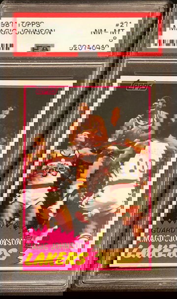 1981 Topps Magic Johnson 21 PSA 8