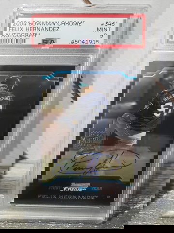 2004 Bowman Chrome Felix Hernandez Auto psa 9