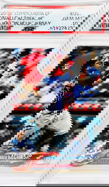 ⭐️ 2018 RONALD ACUNA TOPPS #US250 PSA 10  RC 🔥📈 