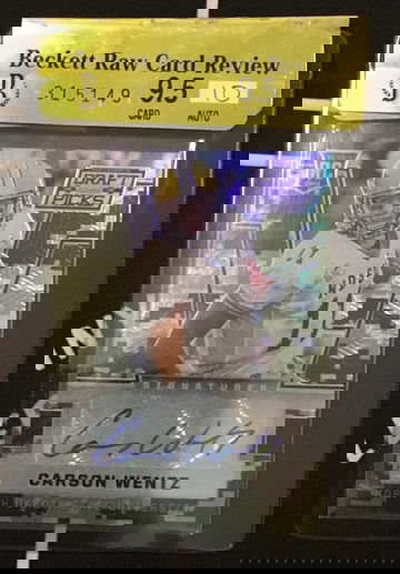 2016 Carson Wentz Panini Prizm Draft Picks Camo Auto /199 BGS 9.5