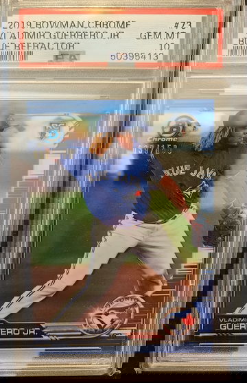 2019 Bowman Chrome Vladimir Guerrero Jr RC Blue Refractor /150 PSA 10 (Ships from Canada)