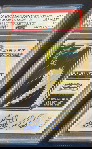 2018 Rare Pop 5 Fernando Tatis Jr. Draft Pick /99 autograph - PSA 10 Gem Mint