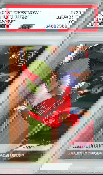 2018 TOPPS NOW SHOHEI OHTANI #72J JAPANESE JROOKIE PSA 10 GEM MT