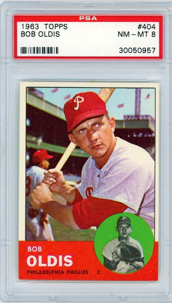 1963 Topps Bob Oldis #404 PSA 8 P1268