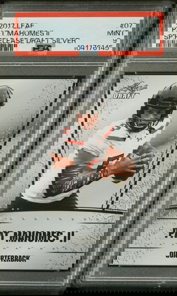 2017 Leaf Draft SP Release Silver Pat Mahomes II #07 PSA 9