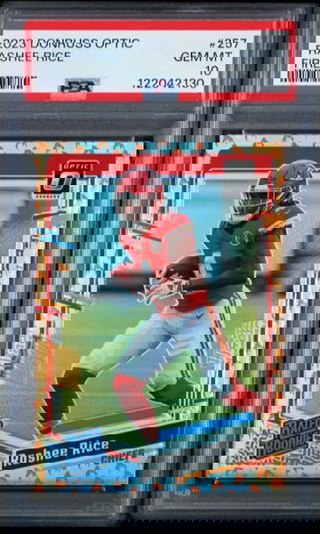 2023 Panini Donruss Rashee Rice Optic Fire Rated Rookie RC PSA 10