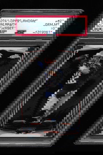 2014 TOPPS CHROME TOM BRADY BLUE JERSEY