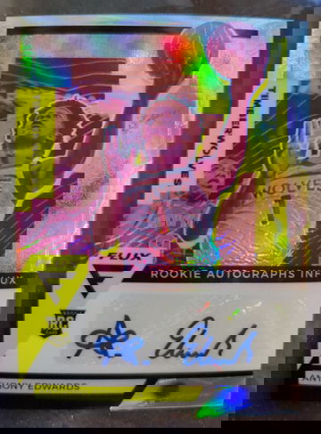 2020-21 Panini Flux Anthony Edwards Silver Auto SSP