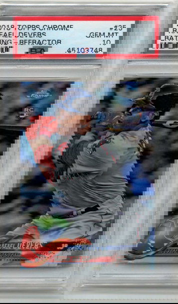 2018 Topps Chrome #25 Rafael Devers Refractor RC PSA 10 GEM MINT Red Sox