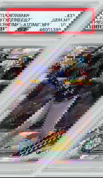 2019 Bowman Julio Rodriguez Prospects Chrome Atomic Refractor #33 PSA 10