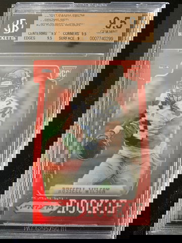 2012 Prizm Russell Wilson Red Prizm Die-Cut BGS 9.5 Gem Mint low pop 7
