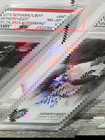 2015 Bowmans Best Anthony Rizzo Autograph psa 8