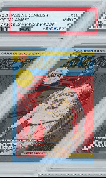 2020 Panini Donruss #15 LeBron James - Net Marvels - Press Proof SP | PSA 9