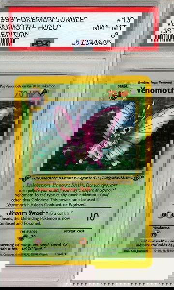 1999 POKEMON JUNGLE VENOMOTH-HOLO #13 1ST EDITION PSA 8 NM-MT
