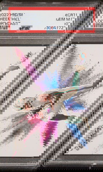 2022 Panini Prizm Tyreek Hill Color Blast #11 SSP Case Hit PSA 10 